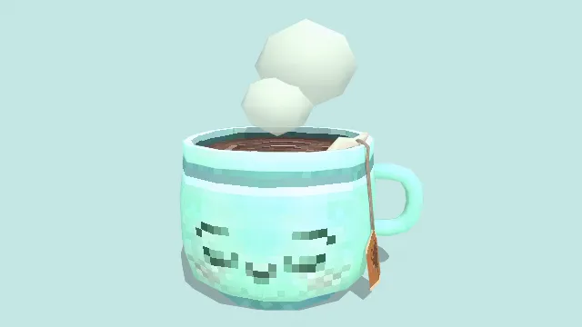 可爱笑脸茶杯茶包饮品