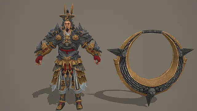 玄金煞将·威勐型古风战场悍将套装