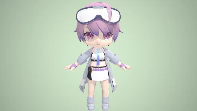 少女模型 3d模型 手办 日系 pbr模型