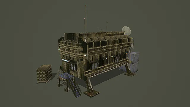 复古做旧工业风建筑（含附属设施）