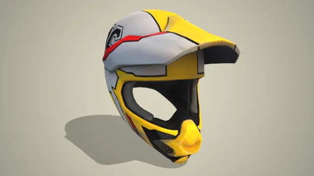 黄色头盔脸部透气有盖子