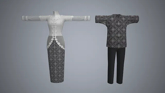 传统情侣套装  短袖衬衫  复古典雅  暗纹印花