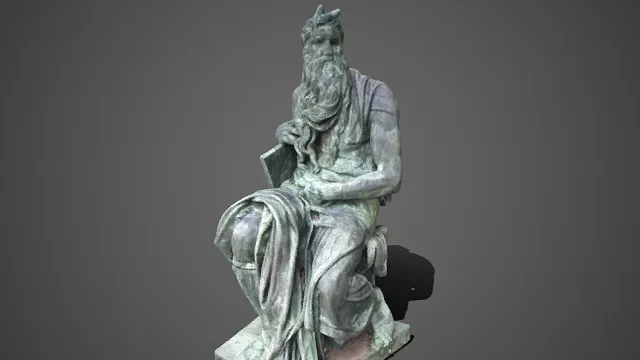 古典  神话  雕像模型  长须神祇  青铜质感  复古  写实