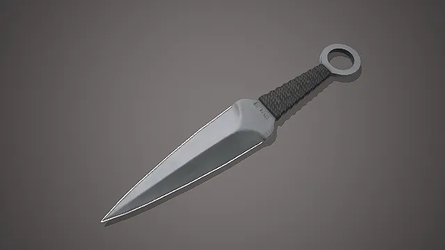 一个高精度还原的，战术风格便携飞刀3D模型