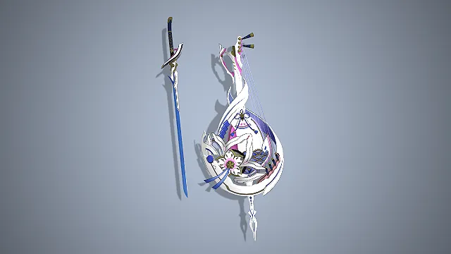 剑与琵琶  樱花纹饰  古风仙侠  琴剑合一