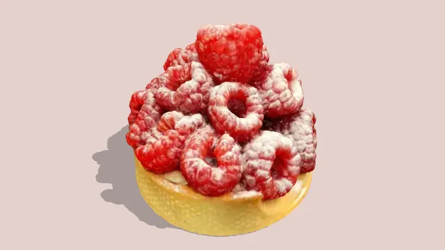 树莓蛋糕水果甜点食物