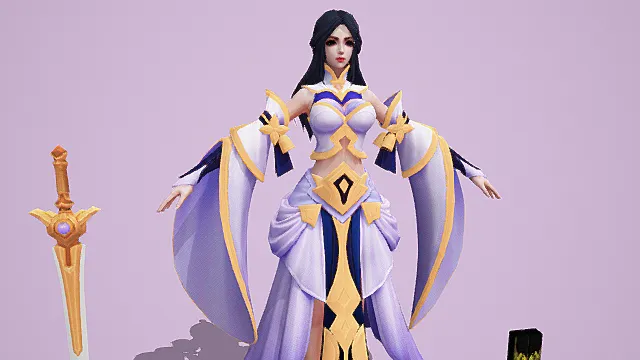月光之女  紫霞仙子  游戏角色模型