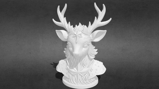 星辰雪鹿：星冠胸像stl.stl