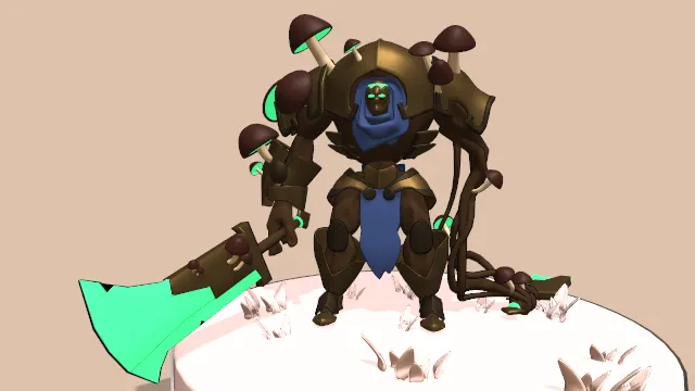 蘑菇怪物幽灵角色场景铠甲刀武器