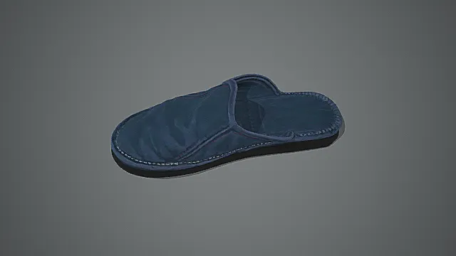 居家风格蓝色拖鞋模型