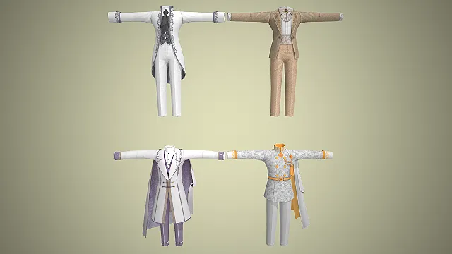 欧式宫廷礼服  燕尾服  纹样刺绣  贵族绅士风