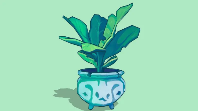 卡通风格芭蕉植物盆栽绿植