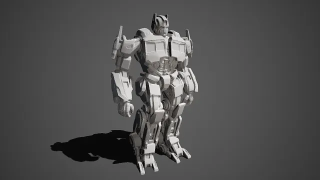 变形金刚  白模  汽车人  擎天柱  手办  机械  科幻