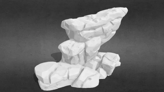 风格化岩石摆台