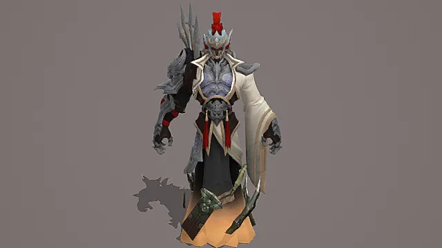 武圣战魂角色：铠甲披风武将模型