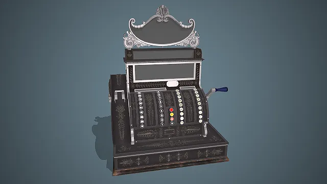 用于商店的维多利亚风格的复古收银机模型