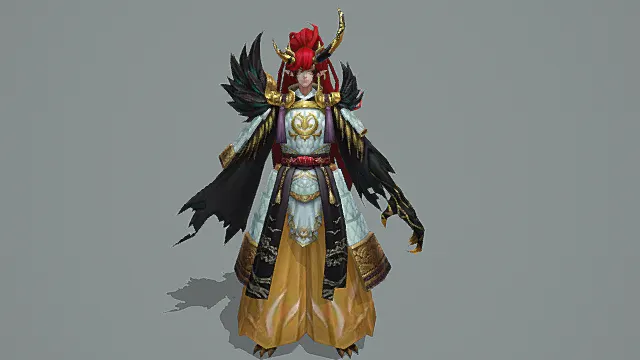 《阴阳师》酒吞童子-狂啸·赤焰狂歌 典藏皮肤角色模型