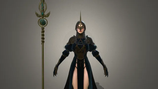 游戏模型 人物模型 大祭司 游戏皮肤