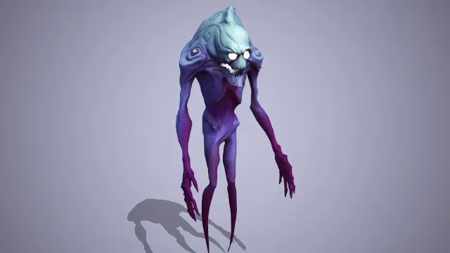 变异  发光  人形  长胳膊  怪物