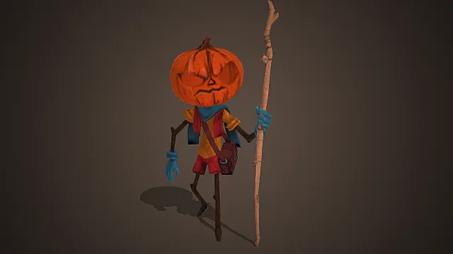 万圣节南瓜人角色模型