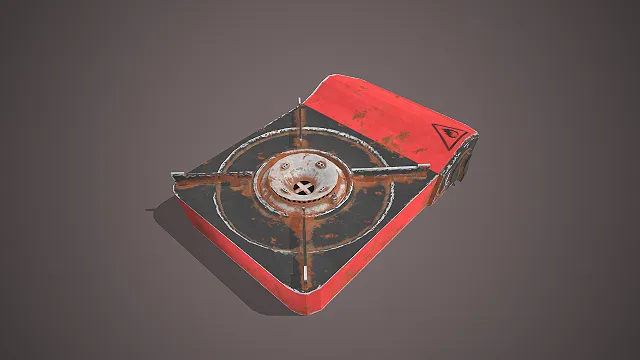 单眼工业炉灶  厨房道具  老旧设备  实用烹饪设备