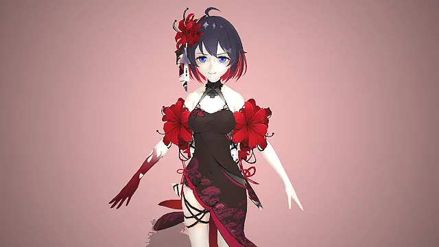 《崩坏 3》中希儿・芙乐艾的 “彼岸双生” 3D模型