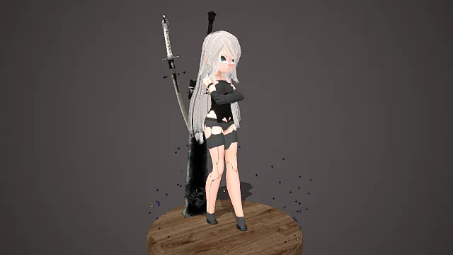A2 尼尔机械纪元 同人画 3D模型