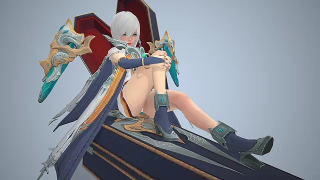 银发女刺客  蓝金铠甲  棺椁  幻想风