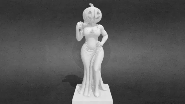 性感万圣节南瓜女士_obj.obj