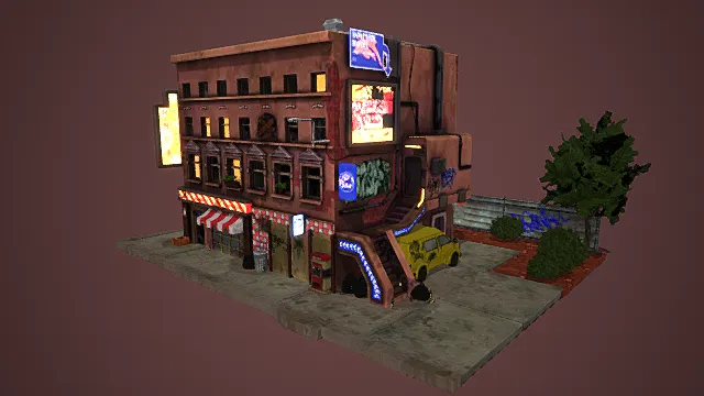 风格化的房子   建筑 3D 模型   旅行店 3D 模型  