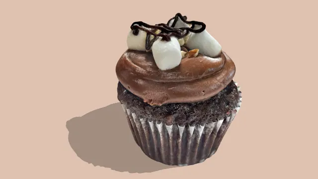 巧克力棉花糖纸杯蛋糕甜点食物