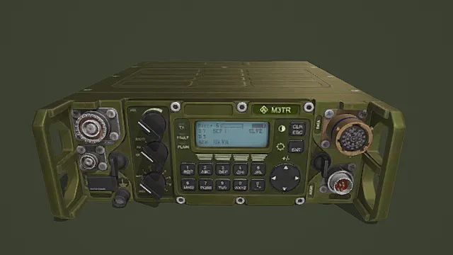 军用战术风格便携通讯电台模型
