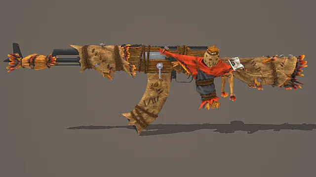 民俗怪谈风格稻草人主题枪械模型