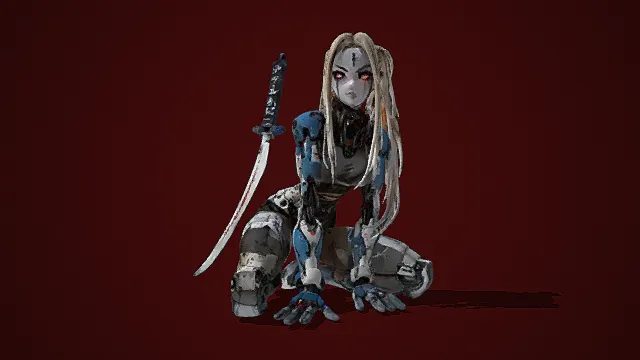 女机器人-武士0-B 3D模型