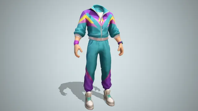 运动套装  紫色  护腕  服装  模型