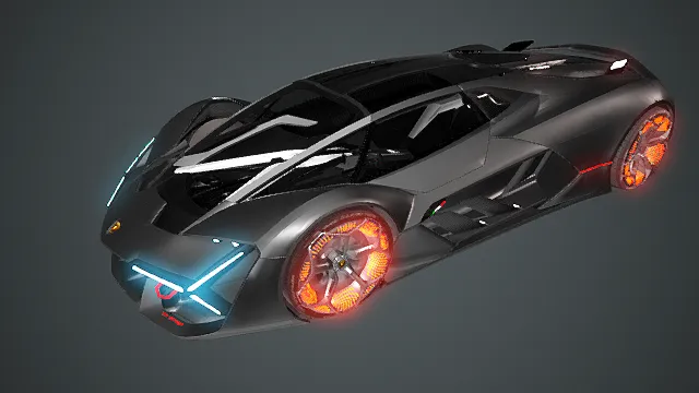 兰博基尼 Terzo Millennio 科幻跑车模型