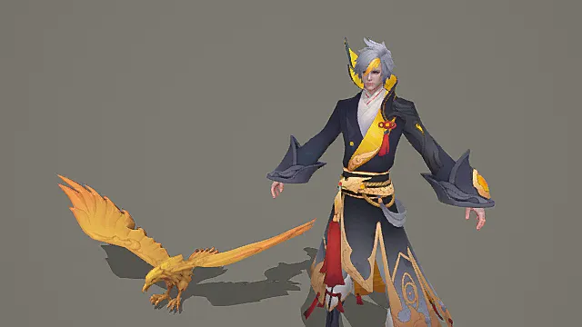 金羽鹰侍：和风劲装金翅灵鹰套装