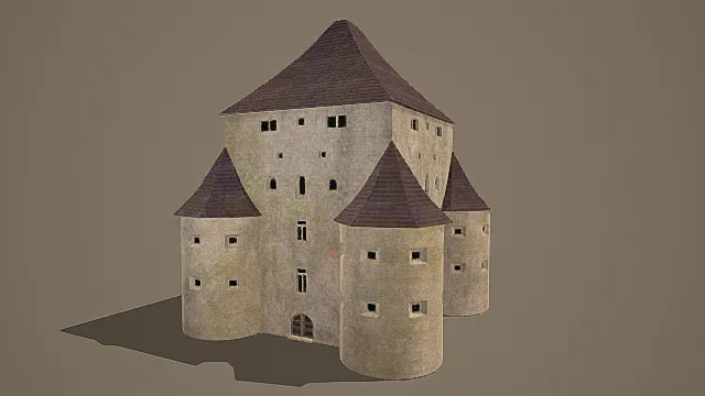 复古石砌城堡3D模型