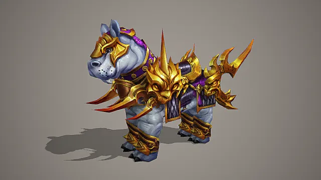 暗黑战场场景战甲狂犬坐骑模型