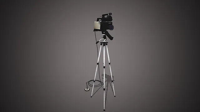 一套怀旧风格的专业摄像机3D模型