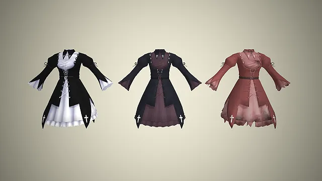 哥特风  女仆装  洛丽塔风格  收腰系带