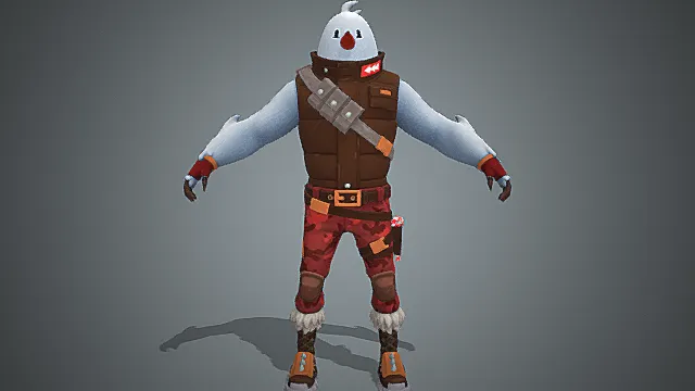 冰雪都市场景潮装雪怪模型