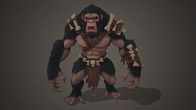 荒蛮骨饰巨猿模型