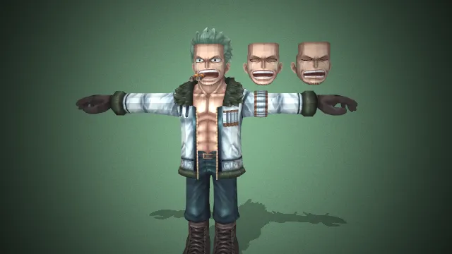 动漫《航海王》及衍生作品中的角色索隆的3d模型