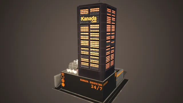 加拿大咖啡购物中心楼房城市建筑