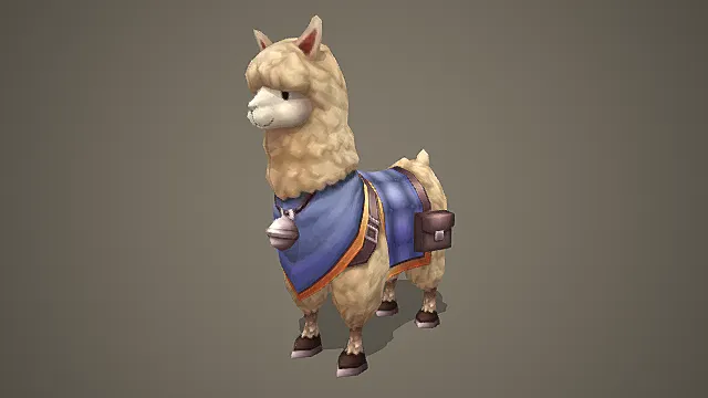 Q 版萌系羊驼坐骑模型 