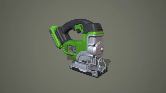 绿黑锂电曲线锯单款 3D 模型