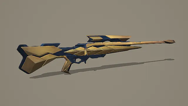 未来王牌风蓝金几何狙击枪3D模型