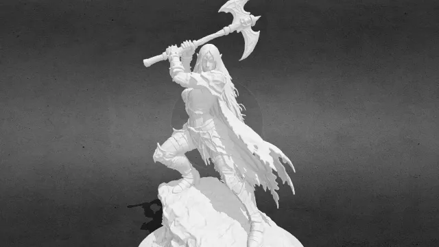 黑暗精灵女战士stl.stl