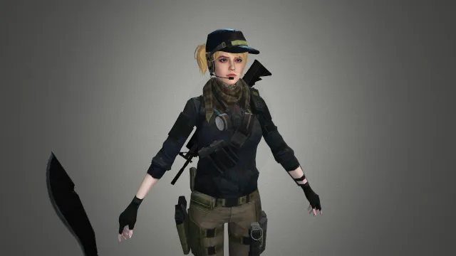 游戏模型 人物模型 战术女性 游戏皮肤